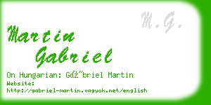 martin gabriel business card